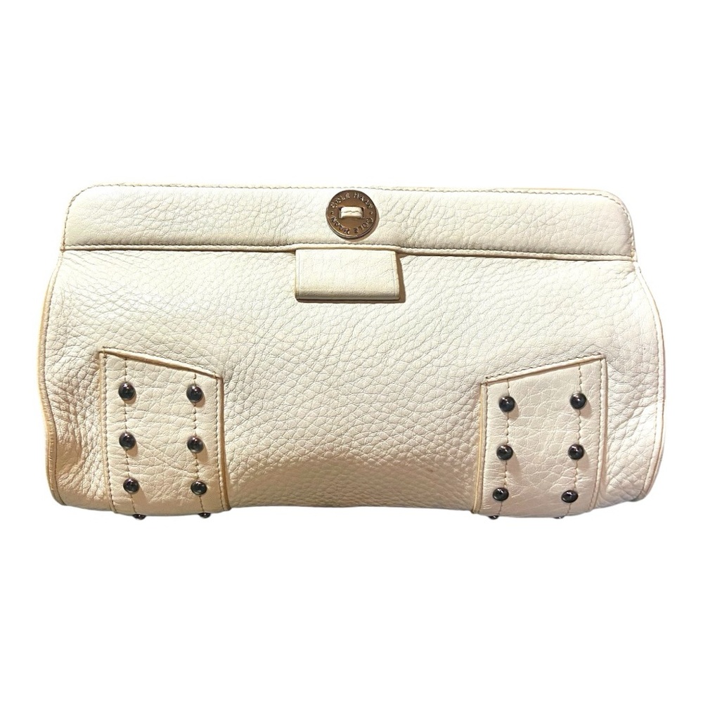 Cole Haan White Studded Leather Wristlet